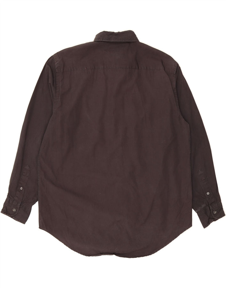 CALVIN KLEIN Womens Shirt UK 16 Large Black Cotton Vintage Calvin Klein and Second-Hand Calvin Klein from Messina Hembry 
