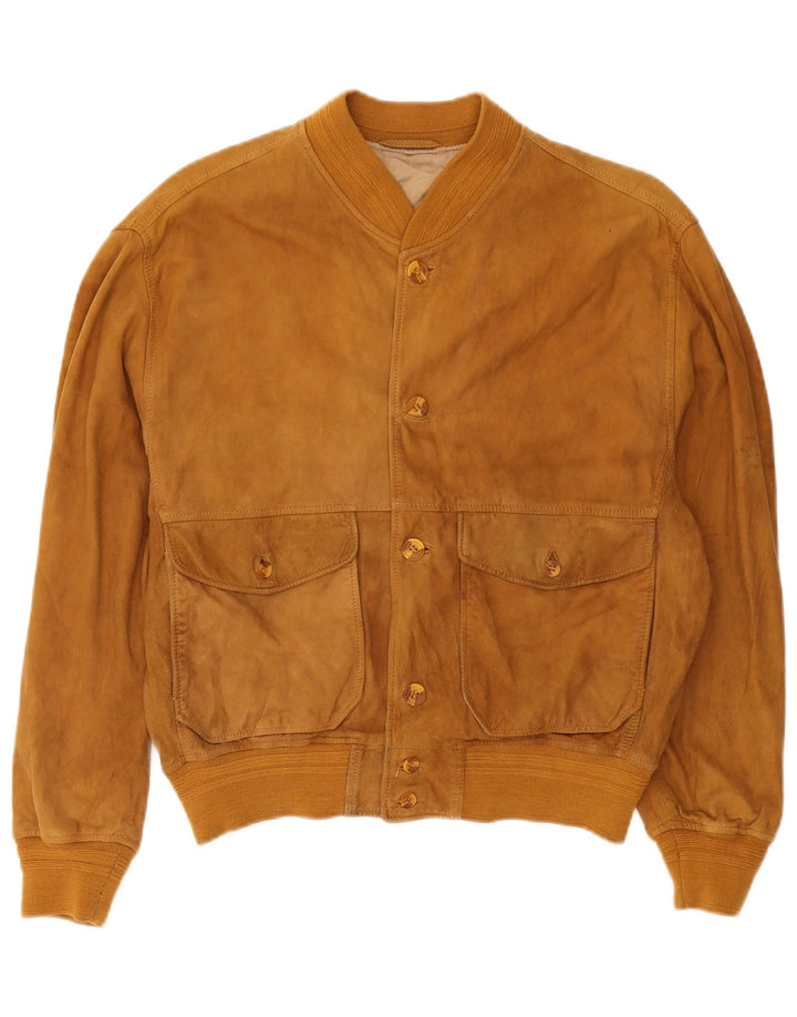 Bomber pentru bărbați Burton de piele intoarsa UK 38 Medium Brown Leather