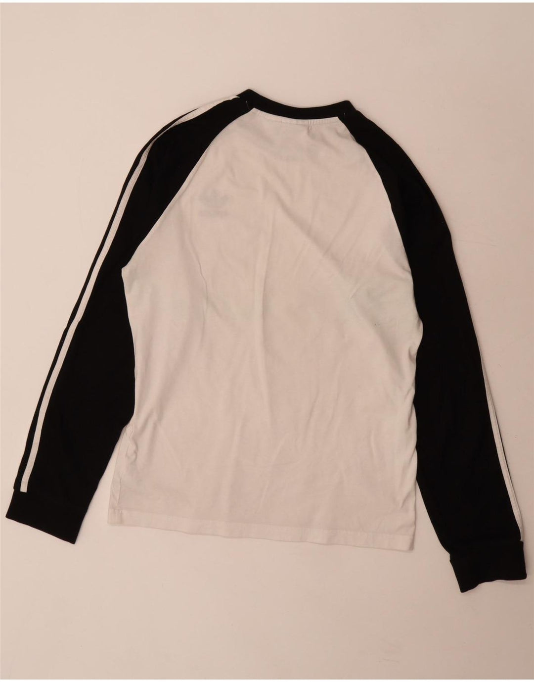 Top pentru bărbați Adidas cu mânecă lungă, alb mediu, bumbac color bloc