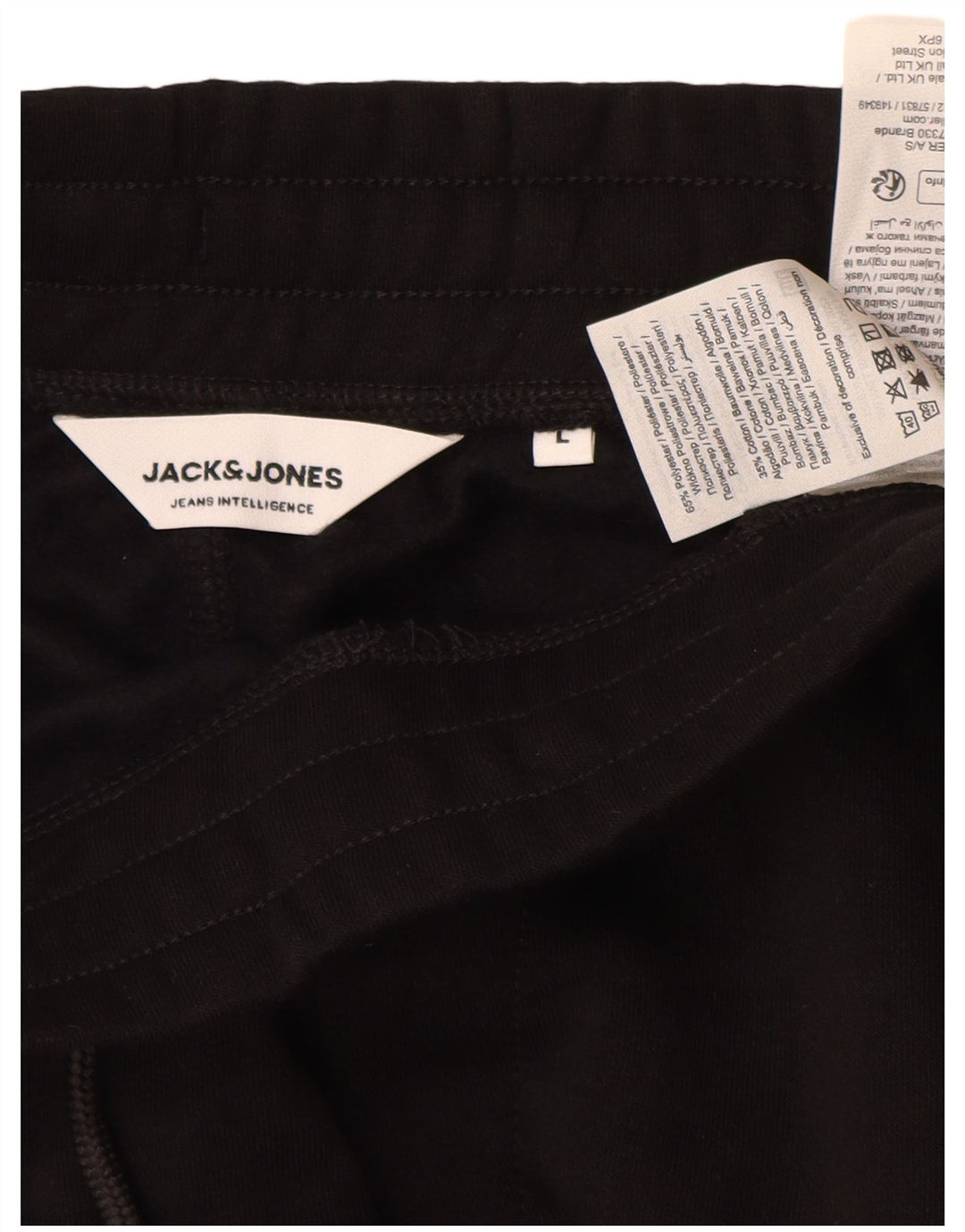 Jack & Jones Pantaloni de trening pentru bărbați Pantaloni de jogging Mari Poliester negru