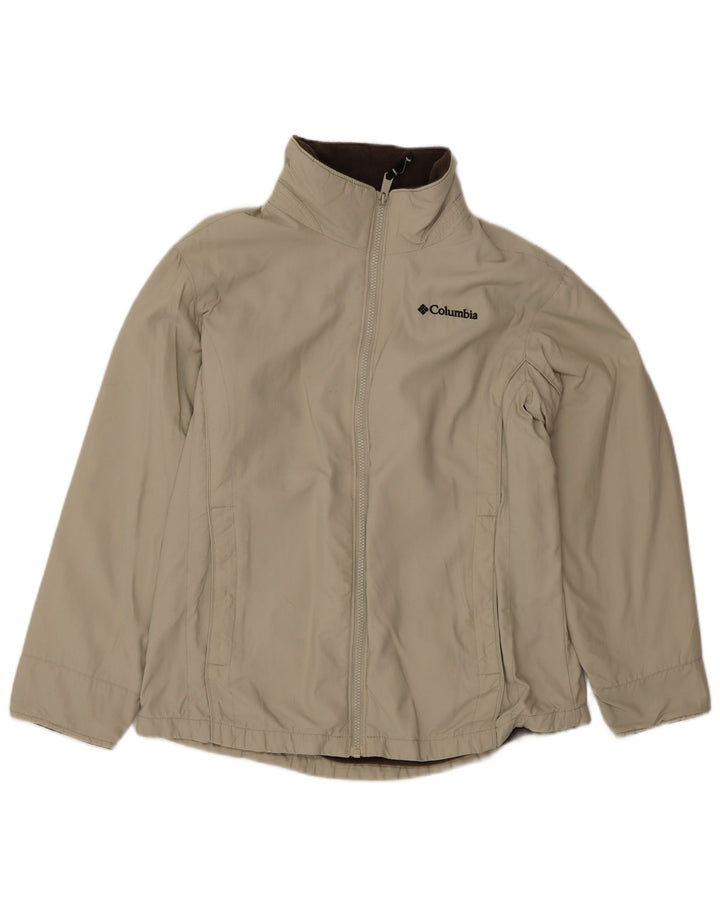 Jachetă Windbreaker oversized Columbia pentru femei UK 10 Small Beige Nylon