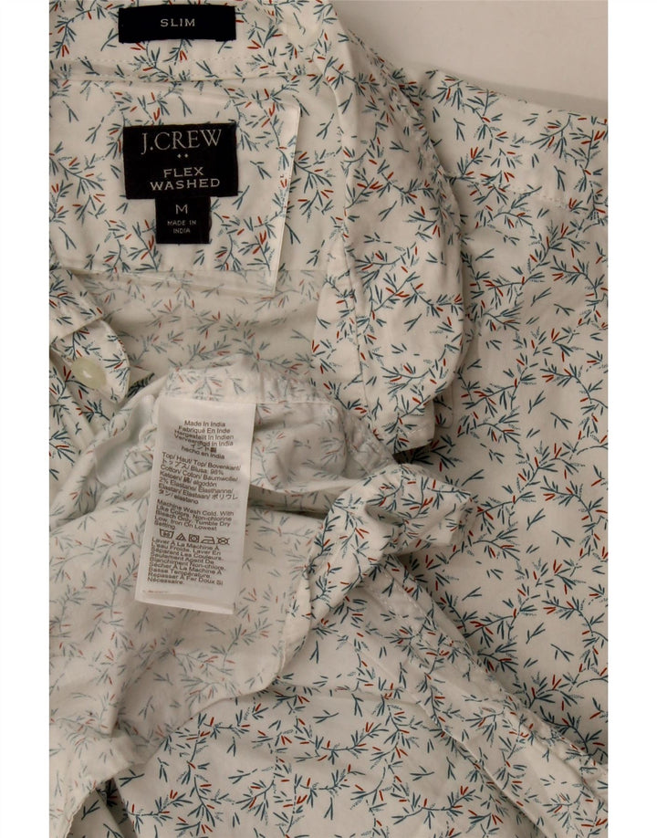 Cămașă subțire pentru bărbați J. Crew, bumbac floral alb mediu
