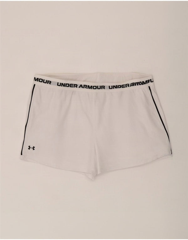 Pantaloni scurți sport grafic Under Armour pentru femei UK 20 2XL poliester alb