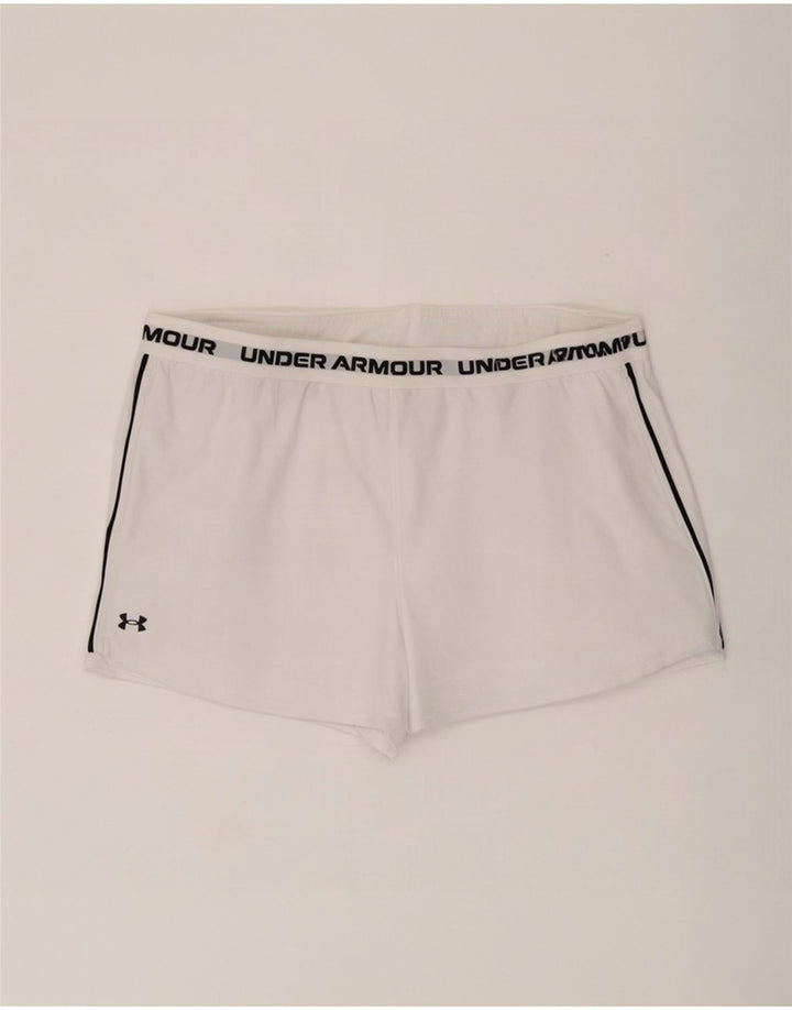 Pantaloni scurți sport grafic Under Armour pentru femei UK 20 2XL poliester alb