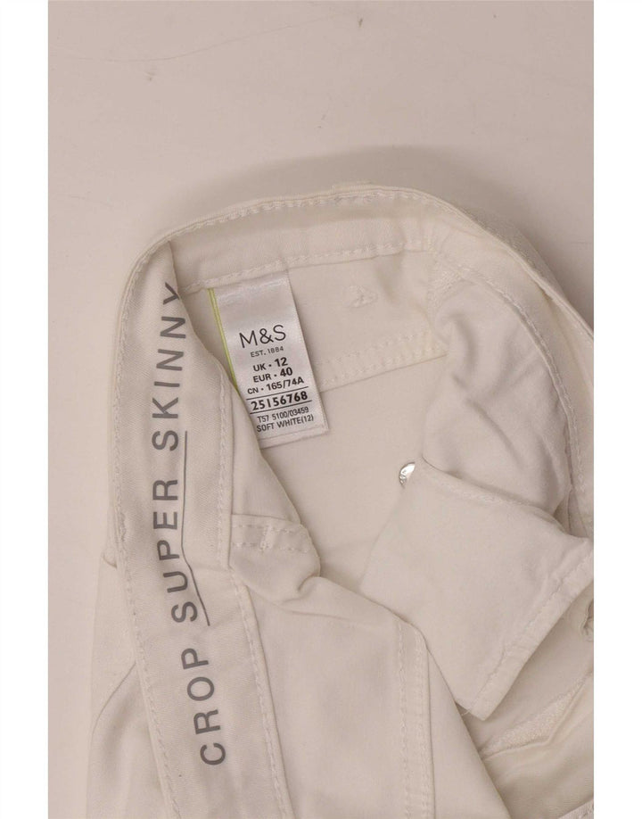 Blugi tăiați pentru femei Marks & Spencer UK 12 Medium W30 L21 Alb