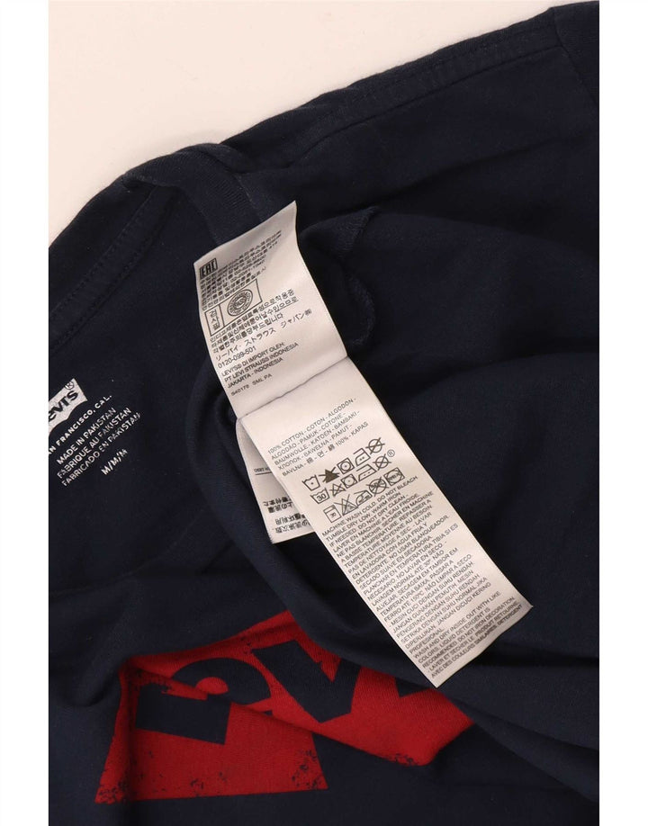 Tricou grafic pentru bărbați Levi's Top mediu din bumbac bleumarin