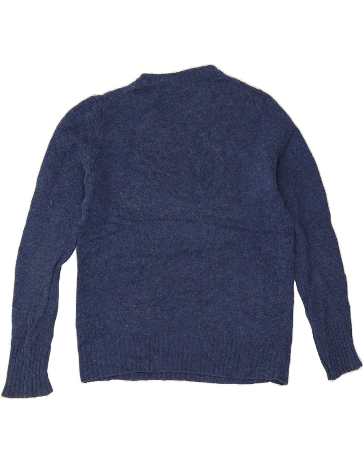 BENETTON Womens Crew Neck Jumper Sweater UK 14 Medium Blue Vintage Benetton and Second-Hand Benetton from Messina Hembry 