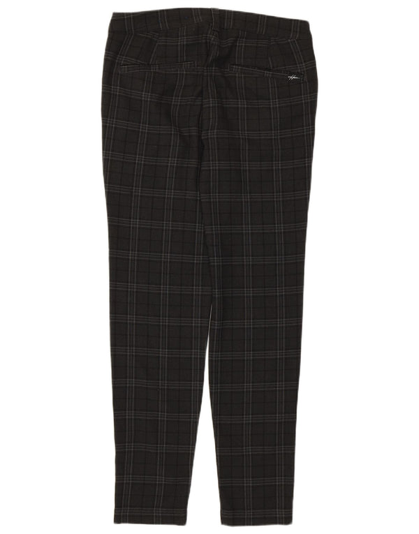 Pantaloni chino super skinny pentru femei Hollister W28 L30 poliester cu carouri gri