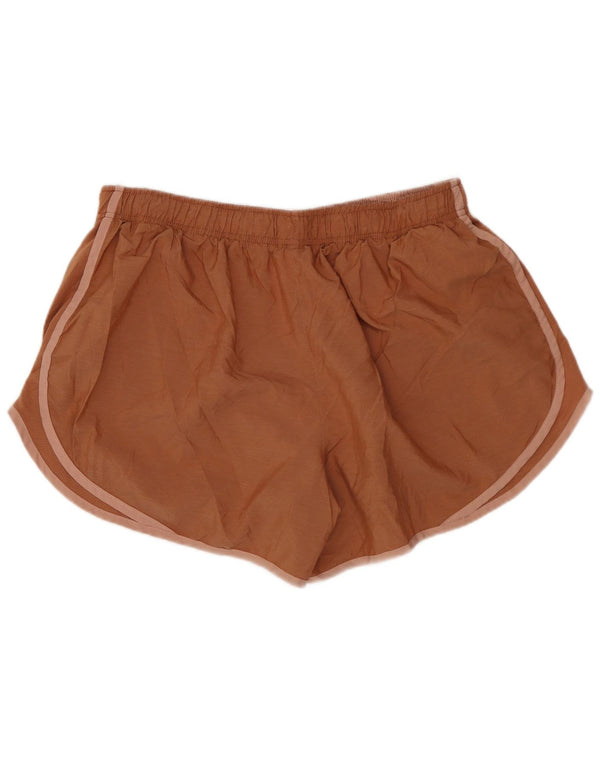 Pantaloni scurti sport NIKE Dri Fit pentru femei UK 18 XL Maro Poliester