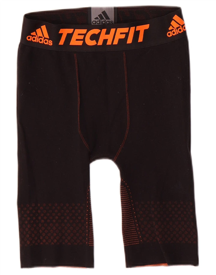 Pantaloni scurți sport grafic Adidas pentru bărbați, poliester cu pete medii, negru