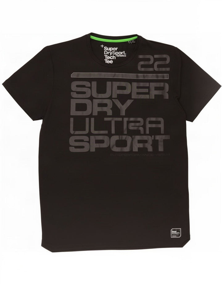 Superdry tricou grafic pentru bărbați Top XL poliester negru