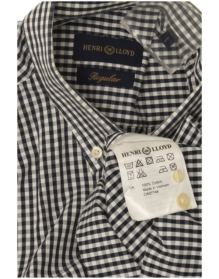 Cămașă pentru bărbați Henri Lloyd Regular Fit, mare, neagră, din bumbac