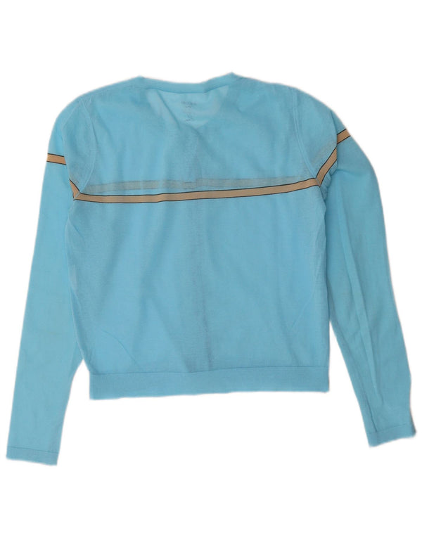 Pulover cardigan crop Marccain pentru femei UK 14 Medium Blue Striped