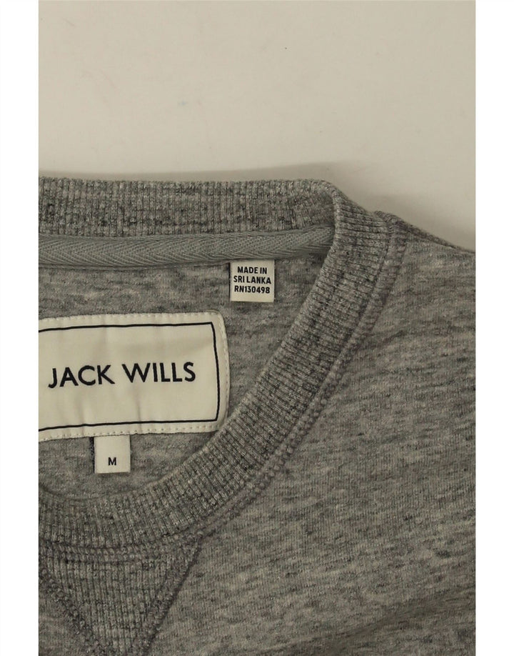 Pulover Jack Wills pentru bărbați, bumbac cu pete, gri mediu
