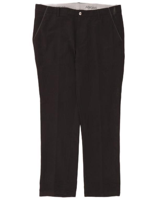 Pantaloni chino drepți pentru bărbați Adidas W36 L32 poliester negru