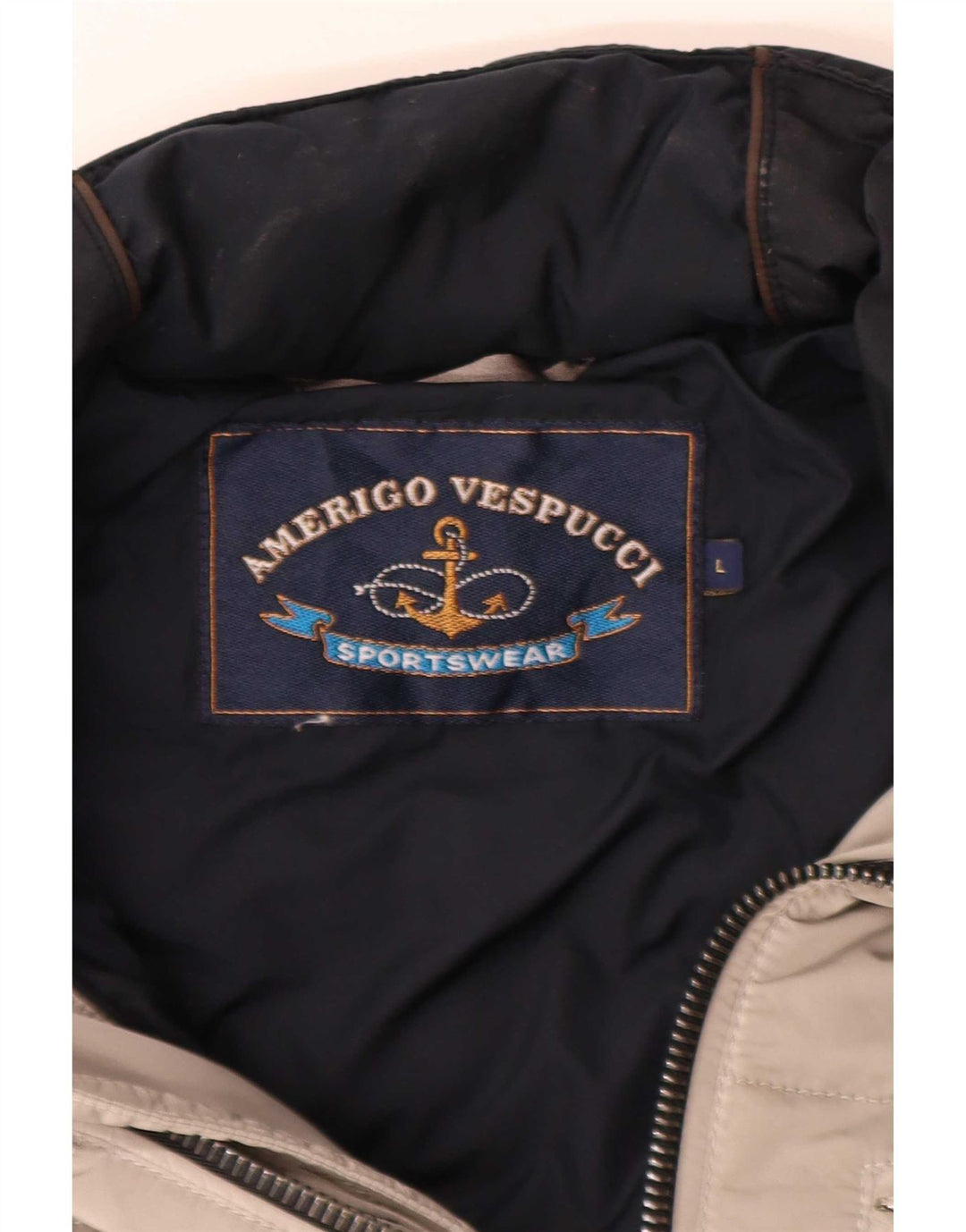 Jachetă căptușită pentru bărbați Amerigo Vespucci UK 40 mare, gri, poliamidă color bloc