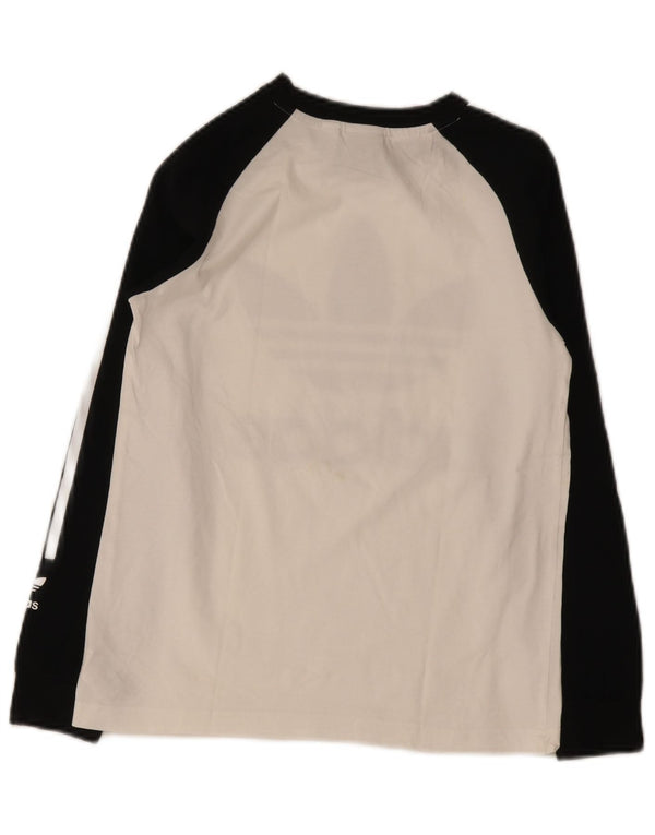Adidas Boys Graphic Top mânecă lungă 11-12 ani, alb, bumbac color bloc