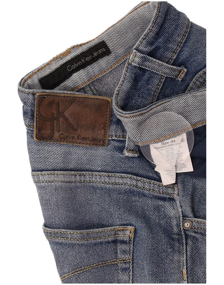 Blugi drepti pentru bărbați Calvin Klein W34 L31 albastru
