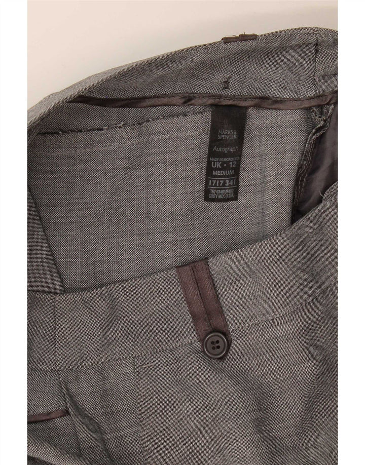 Pantaloni Capri pentru femei Marks & Spencer UK 12 Medium W32 L22 Gri Poliester