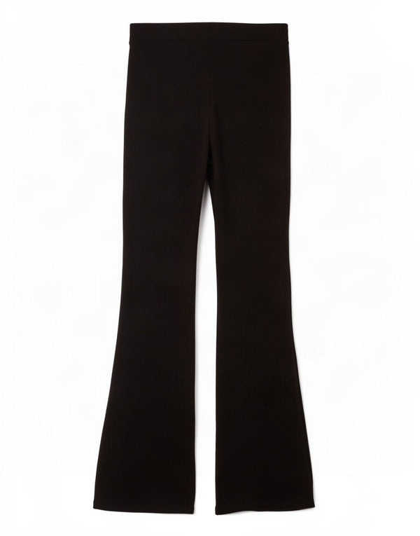 Pantaloni de trening Zara pentru femei Flare UK 12 Poliester mediu negru