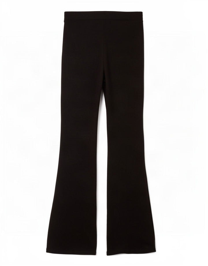 Pantaloni de trening Zara pentru femei Flare UK 12 Poliester mediu negru