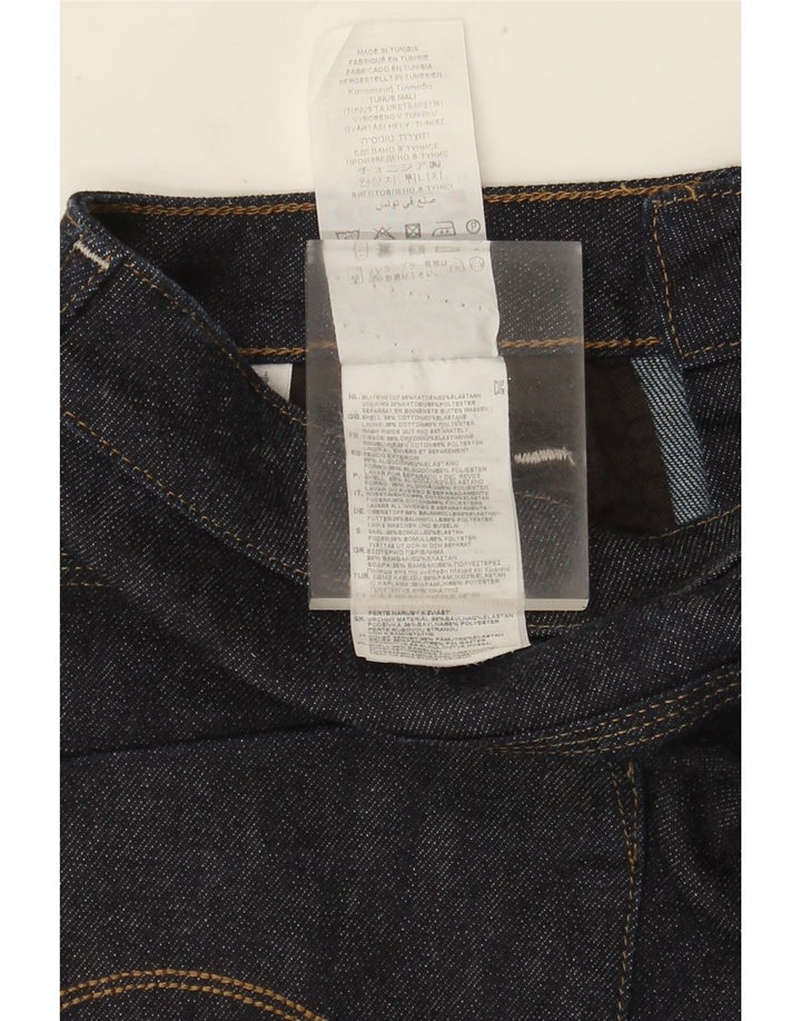 Pantaloni scurți din blugi pentru femei G-Star W29, bumbac, albastru bleumarin mediu
