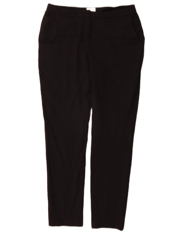 Pantaloni de costum subțiri pentru femei Reiss UK 10 Small W28 L29 Lână neagră