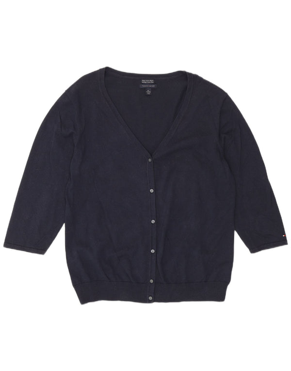 Pulover cardigan Tommy Hilfiger pentru femei cu mâneci 3/4 UK 20 2XL bleumarin