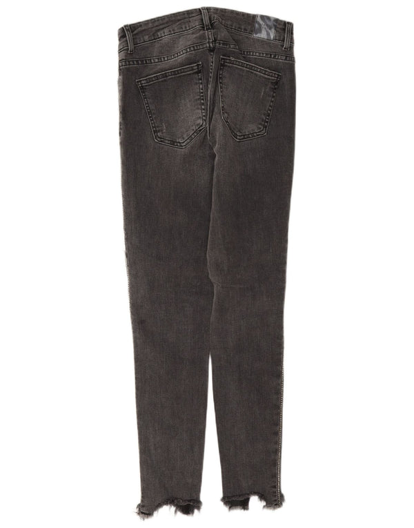 Blugi skinny distressed pentru femei Zara EU 34 2XS L24 L27 bumbac gri