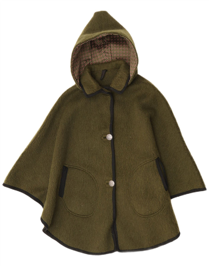 Orig. Dachstein Poncho cu glugă pentru femei IT 40 Small Khaki Lână nouă