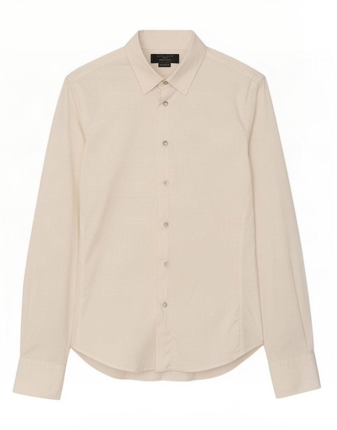 Cămașă Zara bărbați Super Slim Fit Mic Alb