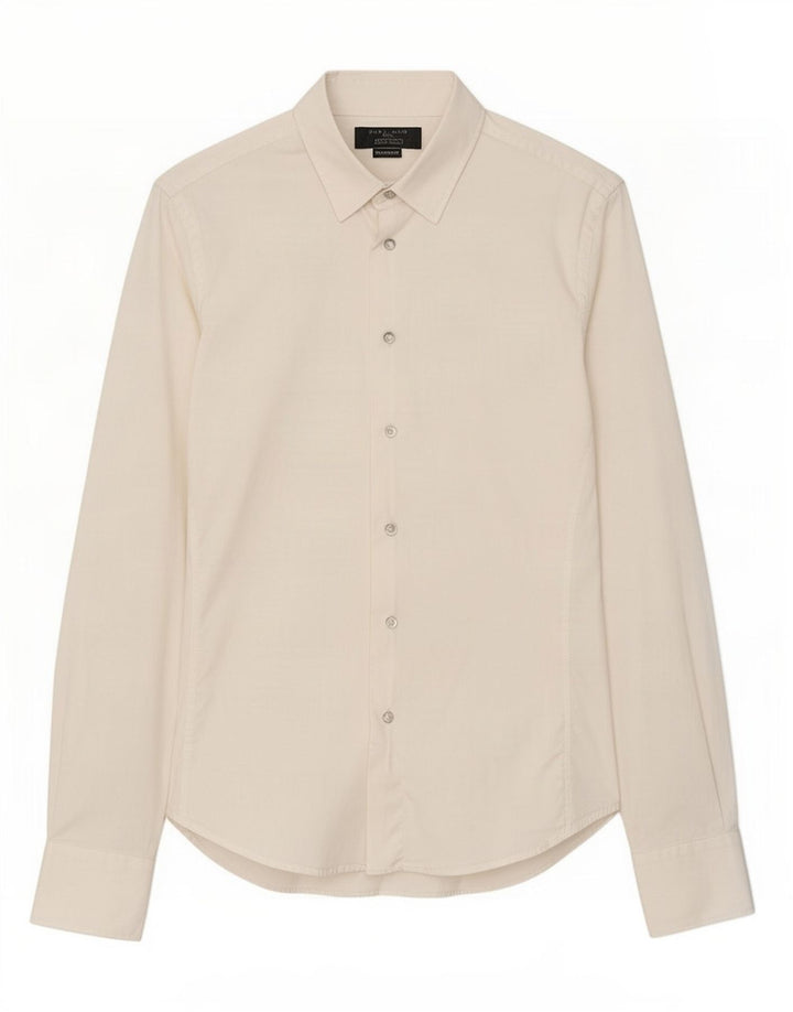 Cămașă Zara bărbați Super Slim Fit Mic Alb