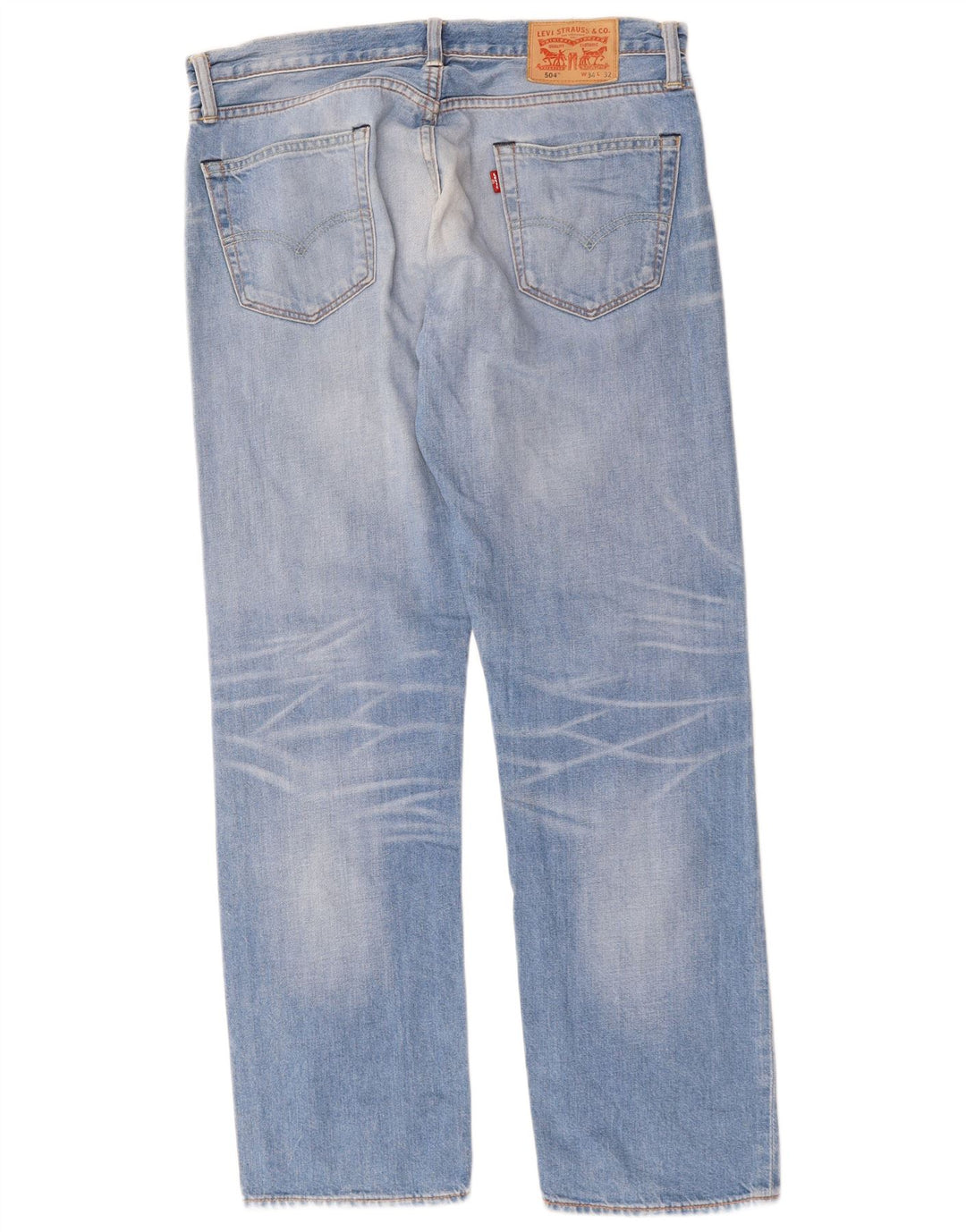 Blugi drepti pentru bărbați Levi's 504 W34 L32 Bumbac albastru