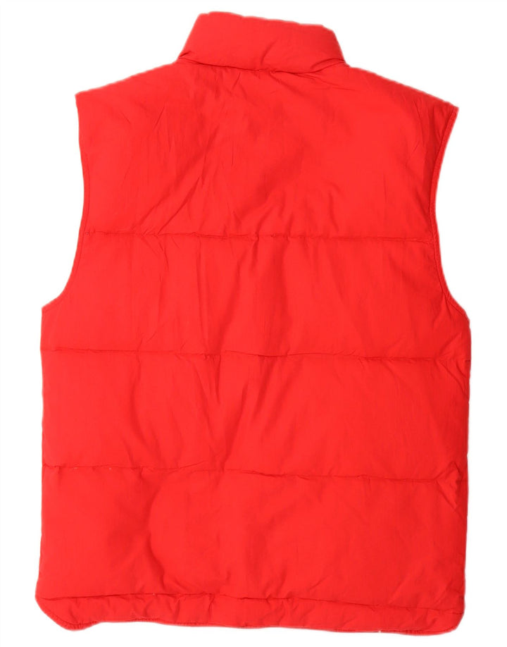 Gilet vintage pentru bărbați, căptușit, reversibil, UK 38, bumbac roșu mediu