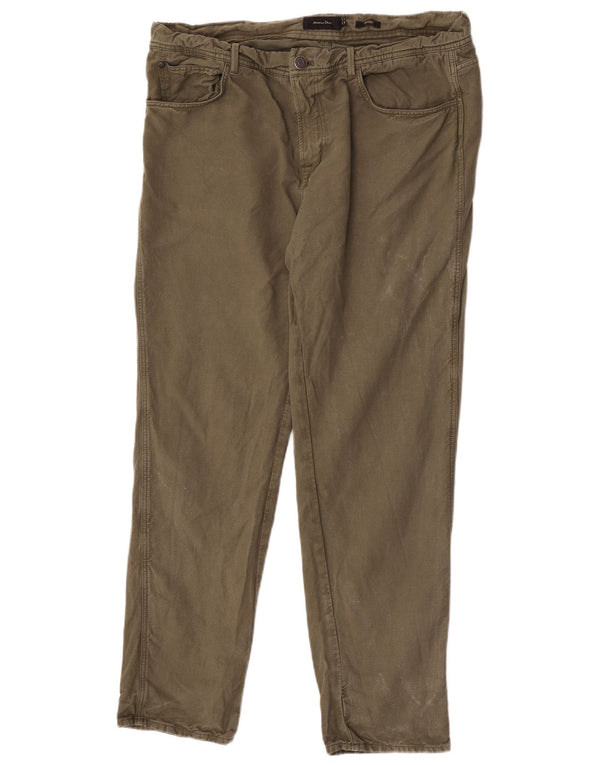 Massimo Dutti Pantaloni casual drepti pentru bărbați EU 44 Large W34 L29 Khaki