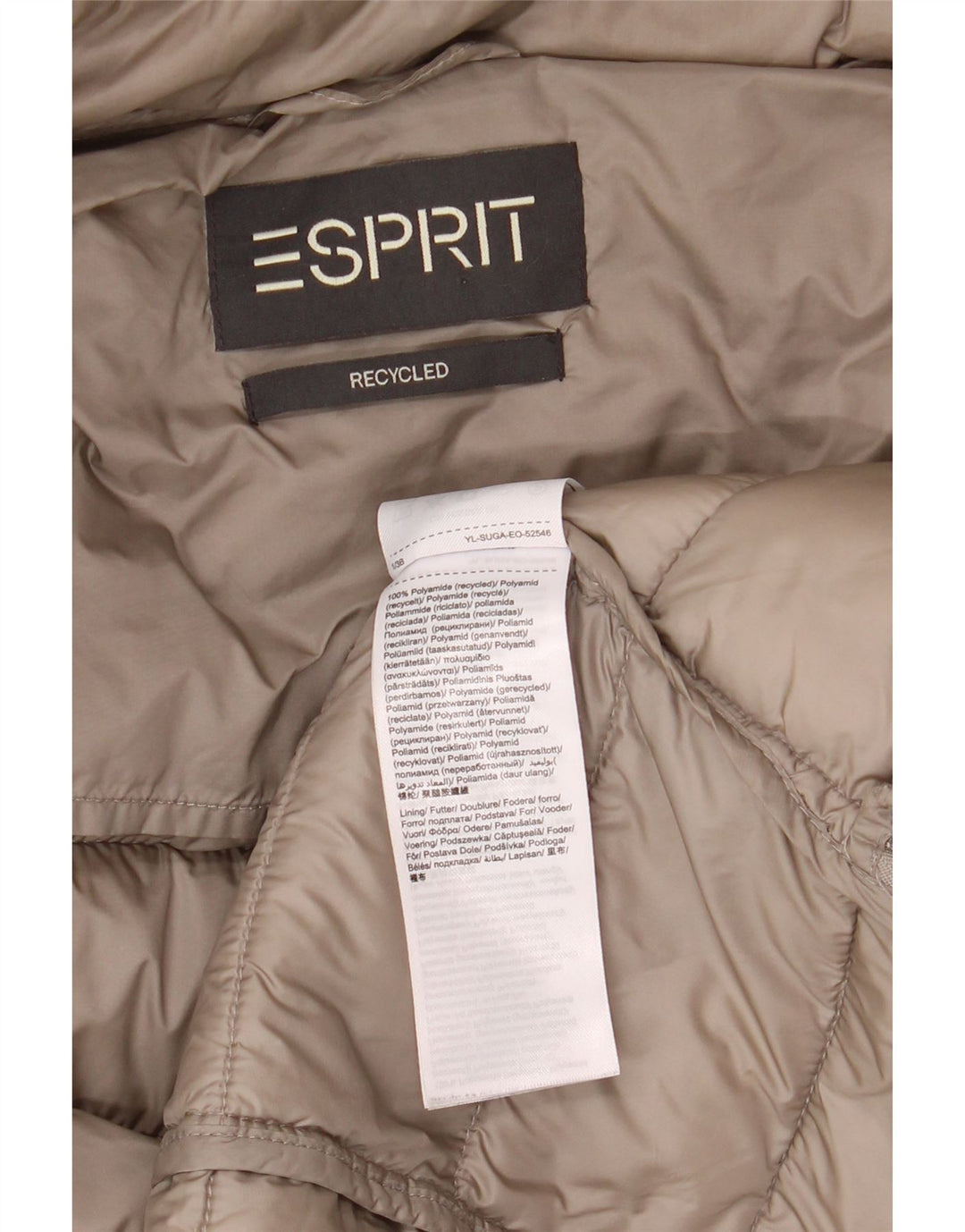 Palton căptușit pentru femei ESPRIT UK 10 Mic Bej Poliamidă