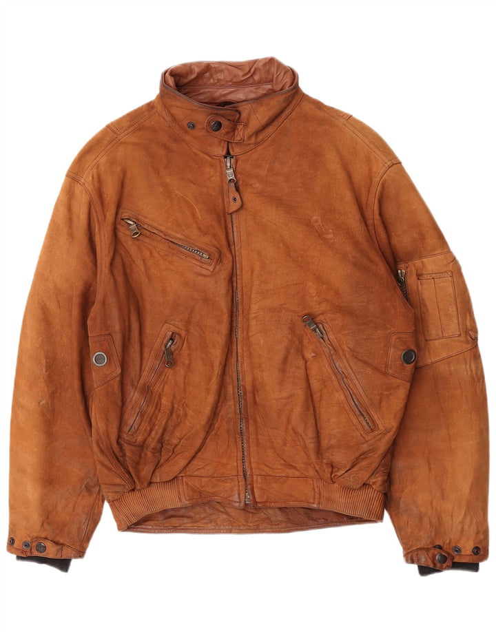 Jachetă de piele Dainese pentru bărbați, IT 50, maro mediu