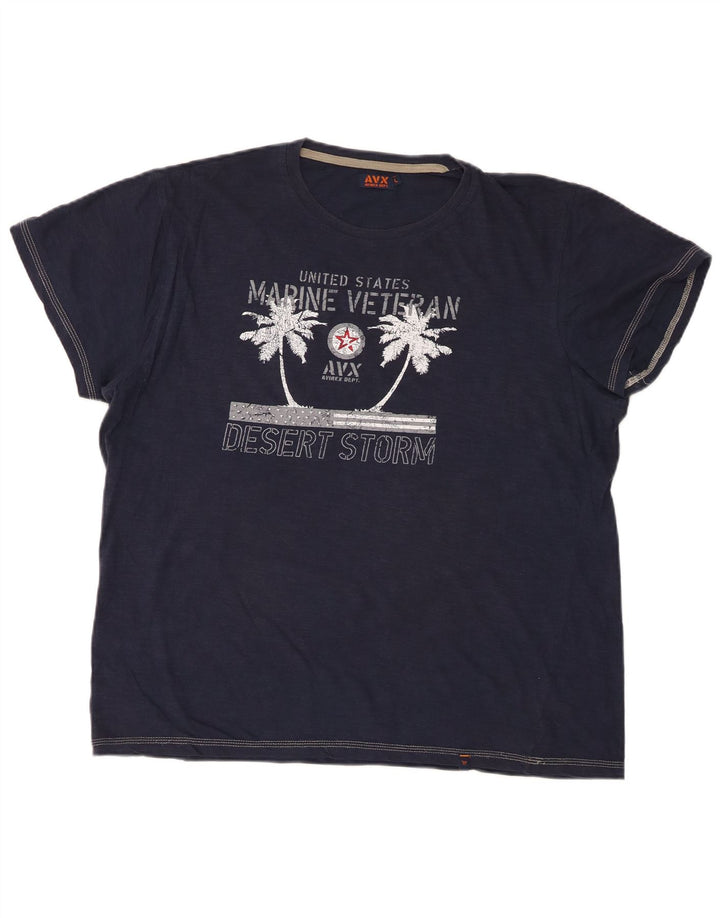 Avirex tricou grafic pentru bărbați Top mare bleumarin