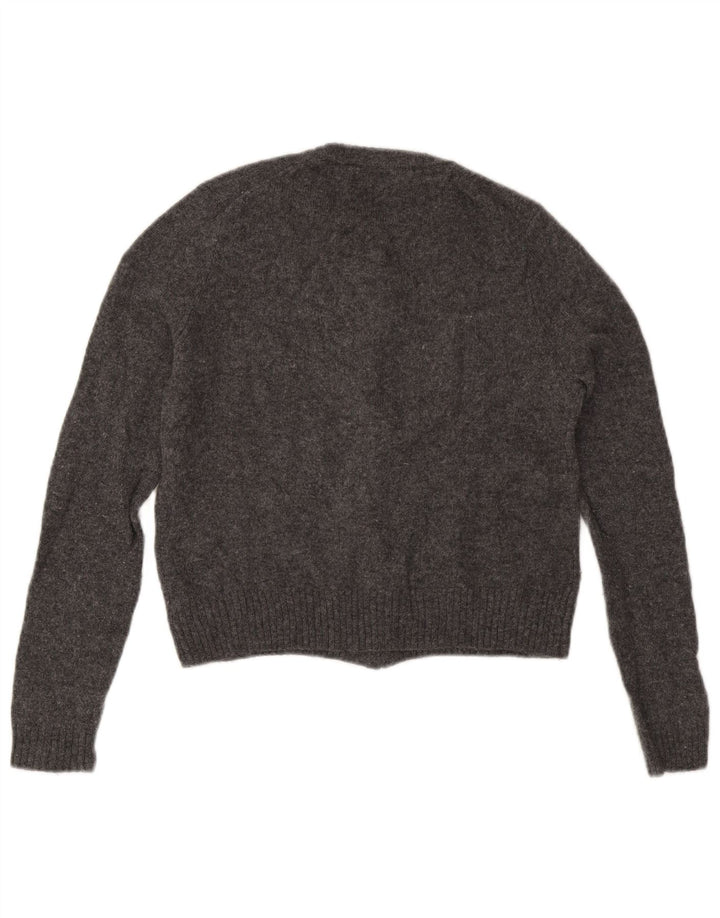 Pulover cardigan pentru femei Zara UK 10, lână gri mică