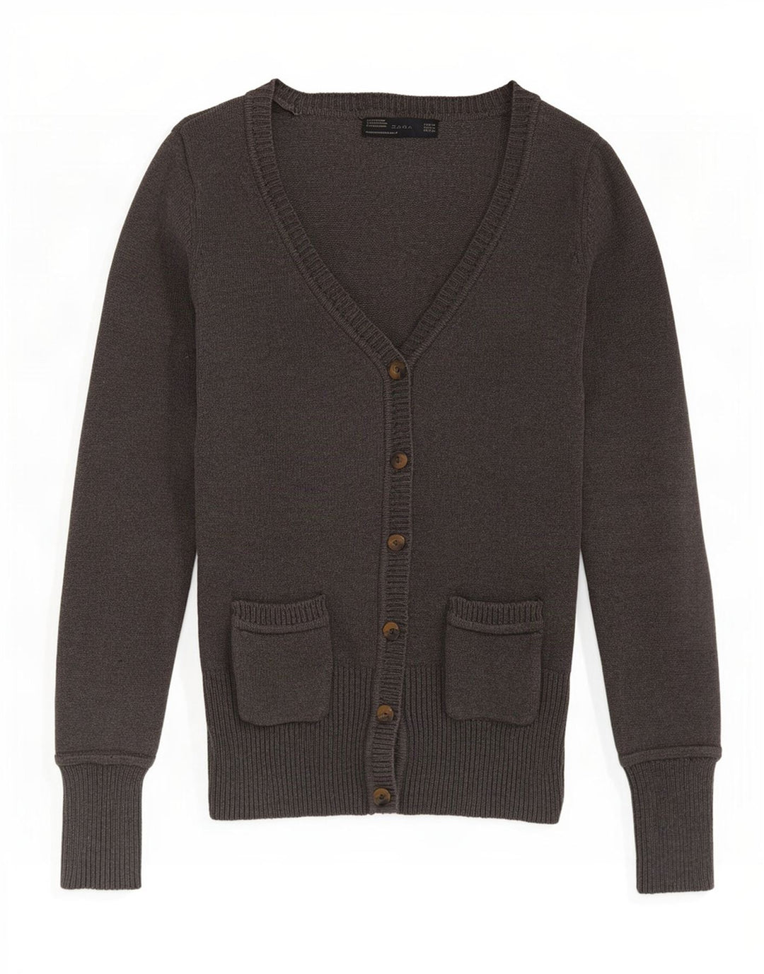 Pulover cardigan pentru femei Zara UK 12, bumbac gri mediu