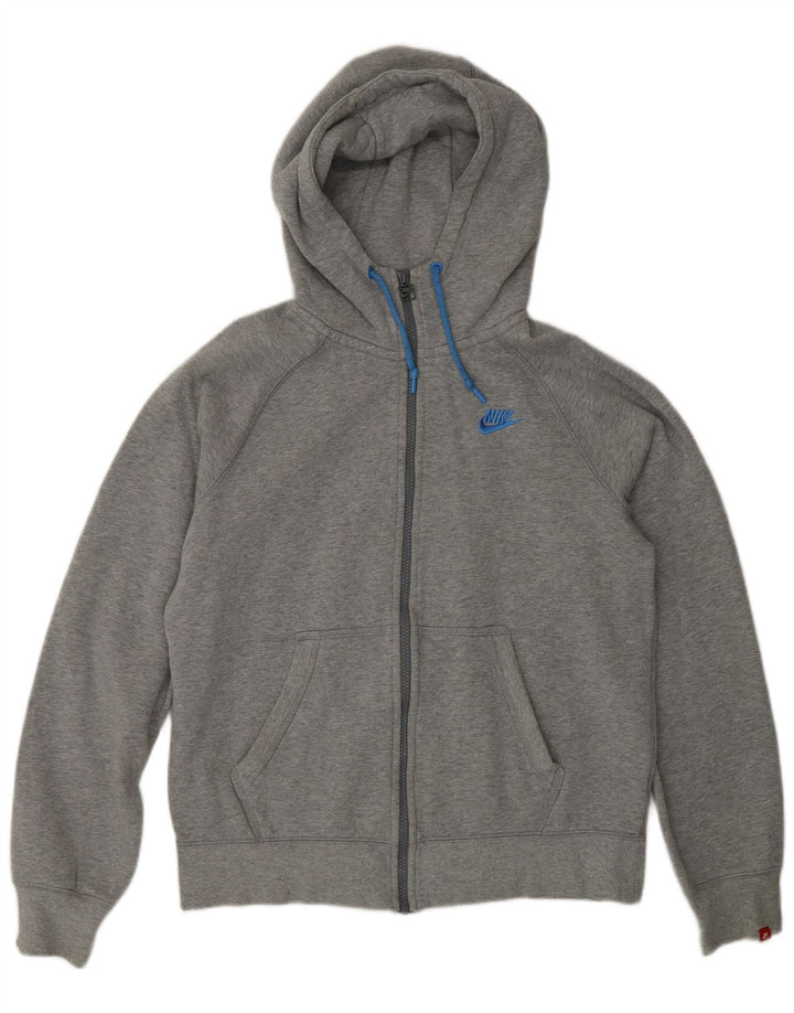 Pulover Nike pentru bărbați, cu fermoar, bumbac, gri mediu