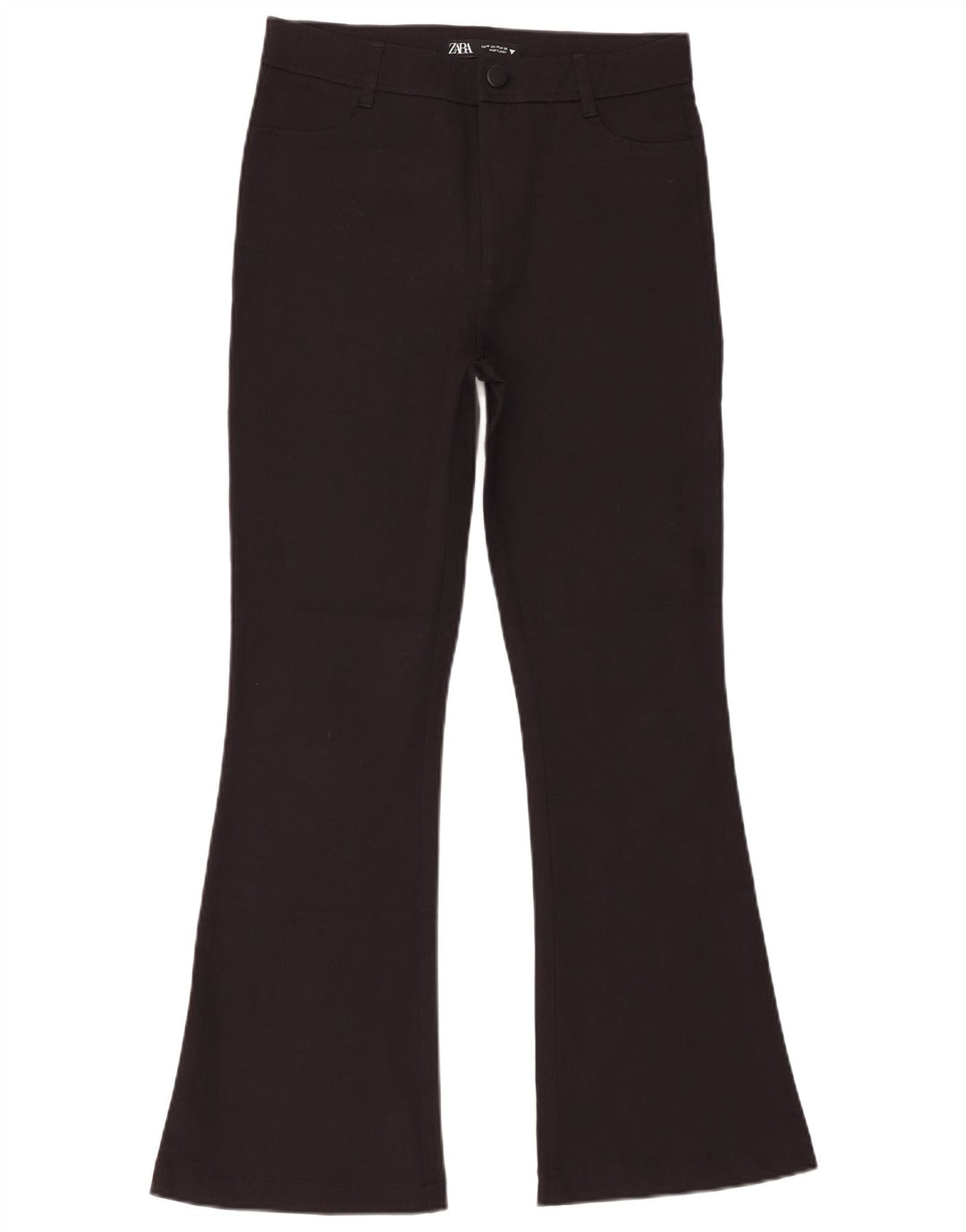Pantaloni casual pentru femei Flare Zara Mediu L28 L29 Negri