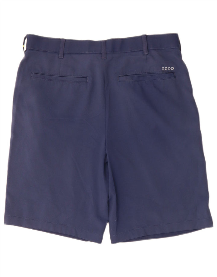 Pantaloni scurți chino pentru bărbați Izod, cu ajustare dreaptă, W32, poliester, albastru bleumarin mediu