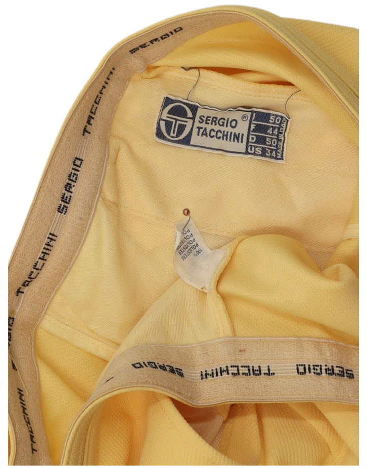 Sergio Tacchini Pantaloni chino pentru bărbați IT 50 Large W34 Poliester galben