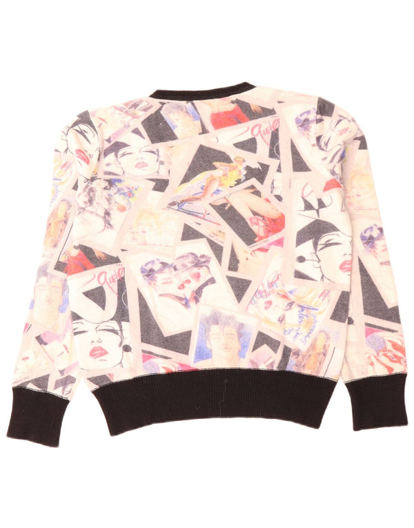 Pulover cu decolteu în V Iceberg pentru femei IT 46, mare, alb, color block