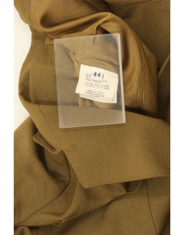 Jachetă pentru femei VINTAGE cu 4 nasturi IT 44 Medium Khaki Rayon