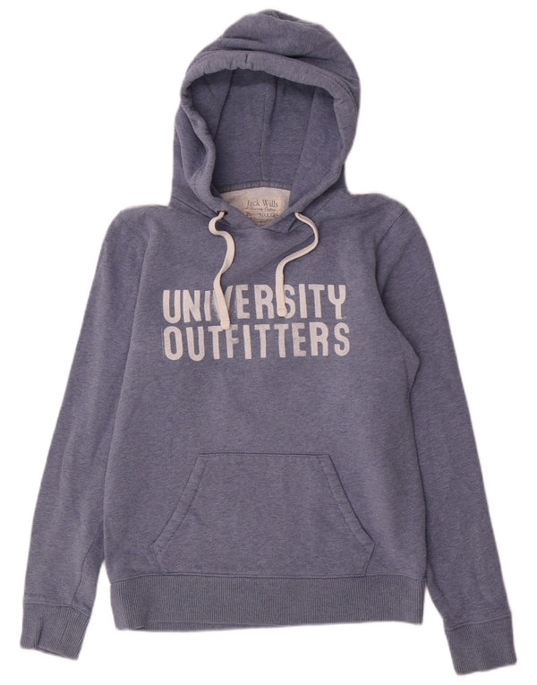 JACK WILLS Pulover cu glugă pentru femei UK 12 Medium Bleumarin