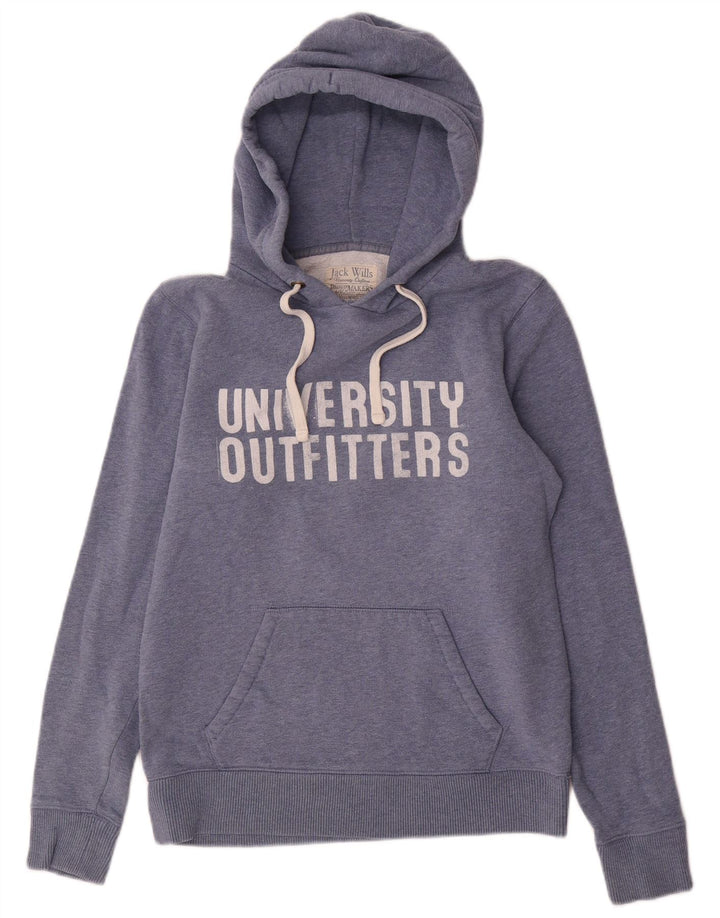 JACK WILLS Pulover cu glugă pentru femei UK 12 Medium Bleumarin