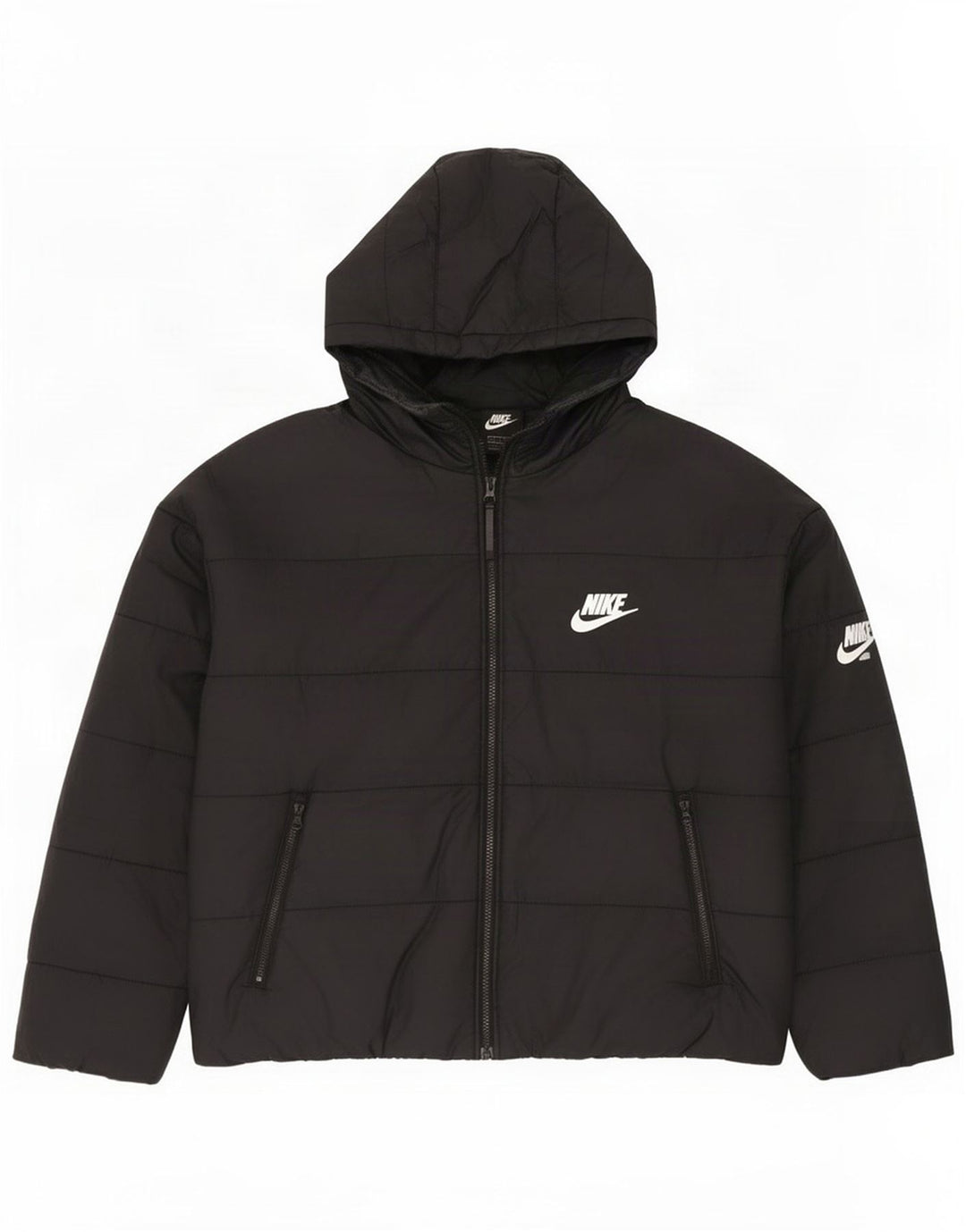Jachetă căptușită cu glugă supradimensionată pentru femei Nike UK 16 Large Black