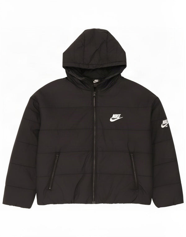 Jachetă căptușită cu glugă supradimensionată pentru femei Nike UK 16 Large Black